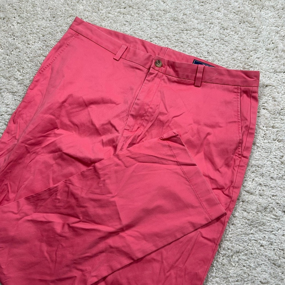 Vineyard Vines Breaker Pants 38x32 Pink Straight Leg Chino Trousers Preppy
